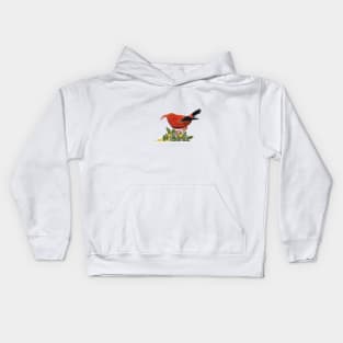 ‘Iʻiwi, Hawaiian Bird Kids Hoodie